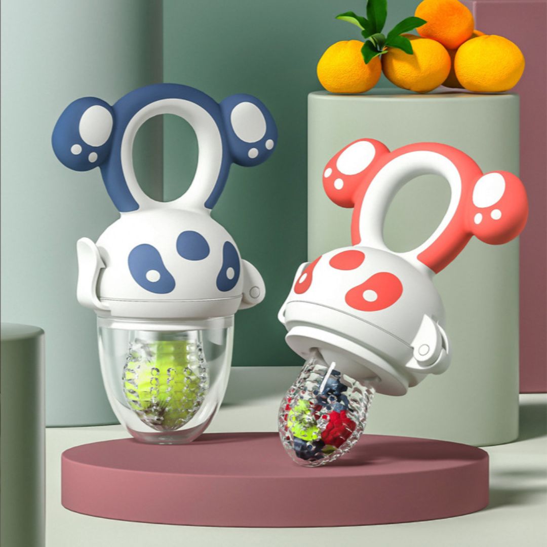 FruityMush™ – grignoteuse pour bébé en silicone, sûre et évolutive