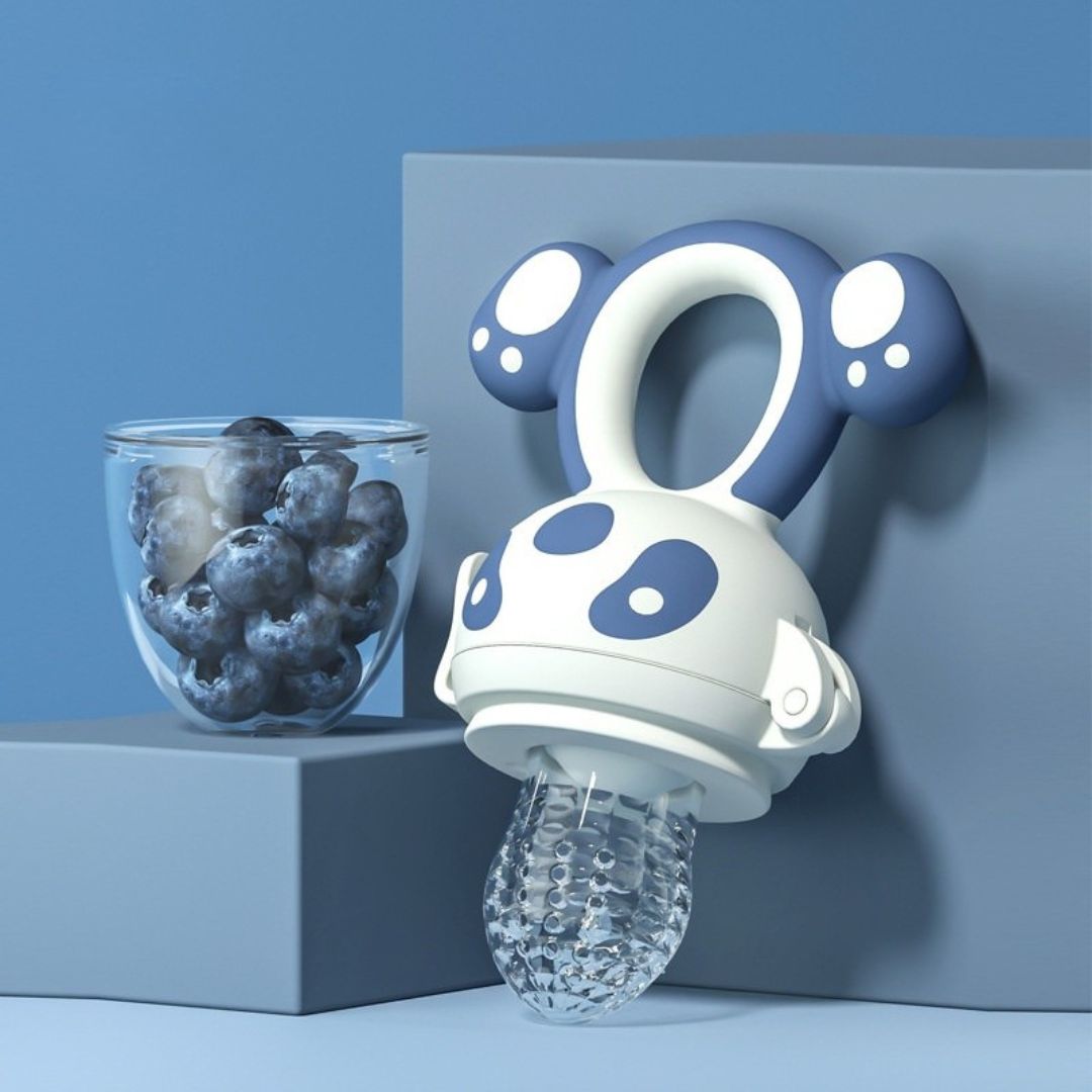 FruityMush™ – grignoteuse pour bébé en silicone, sûre et évolutive