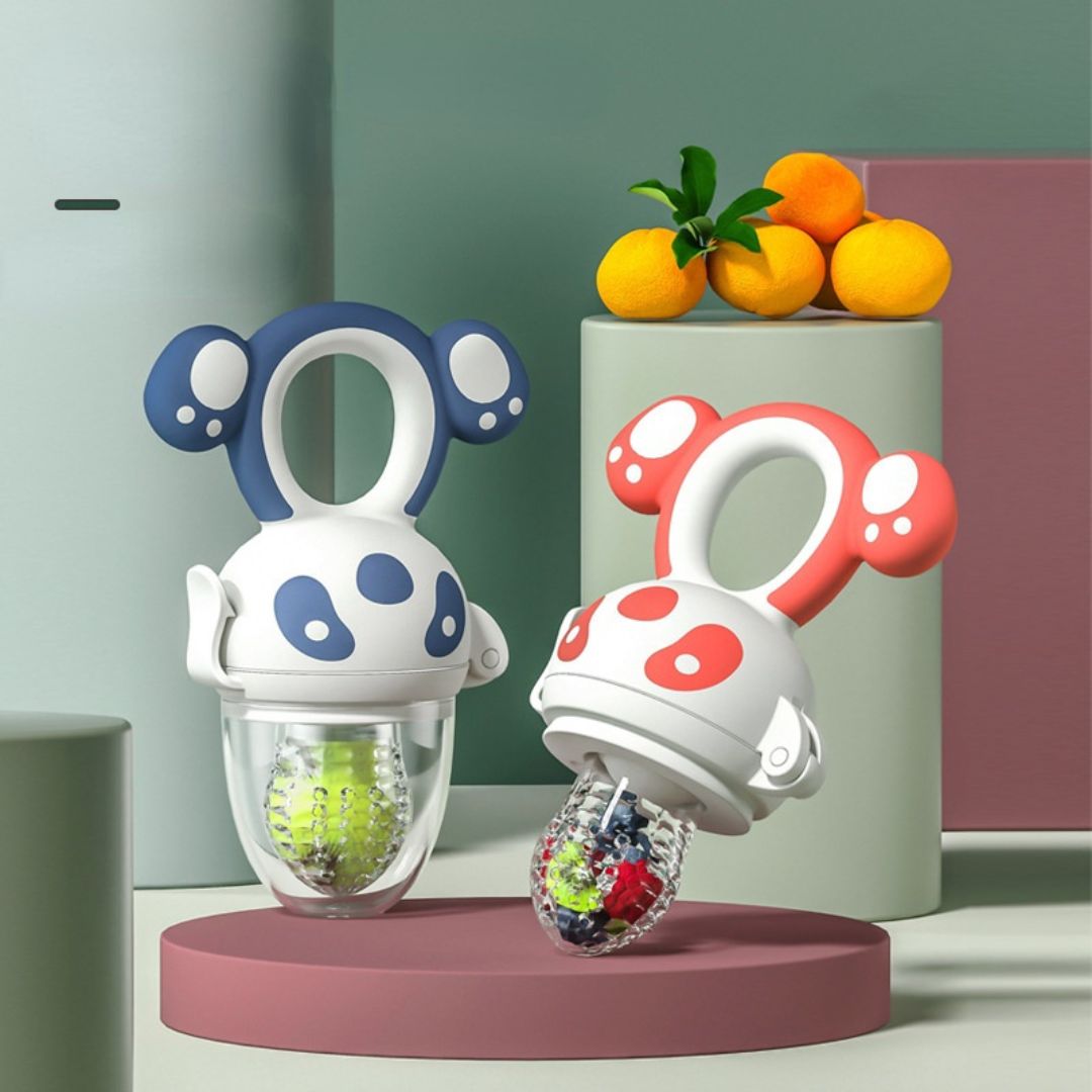 FruityMush™ – grignoteuse pour bébé en silicone, sûre et évolutive