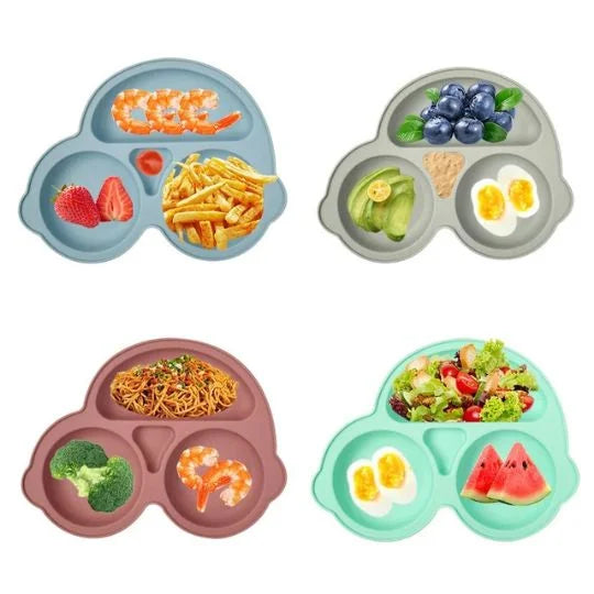 Assiette bébé ventouse | AutoMiam™ - détail accessoires inclus