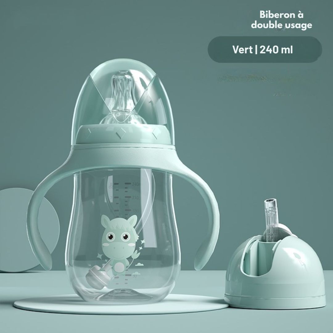 Milk&Grow EasySip™ – Biberon paille anti-fuite pour autonomie