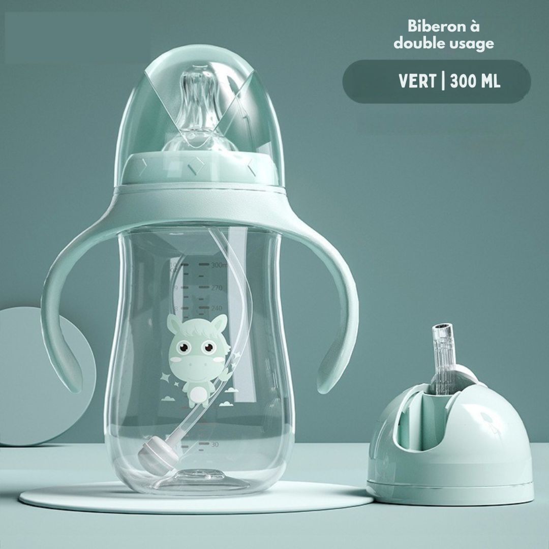 Milk&Grow EasySip™ – Biberon paille anti-fuite pour autonomie