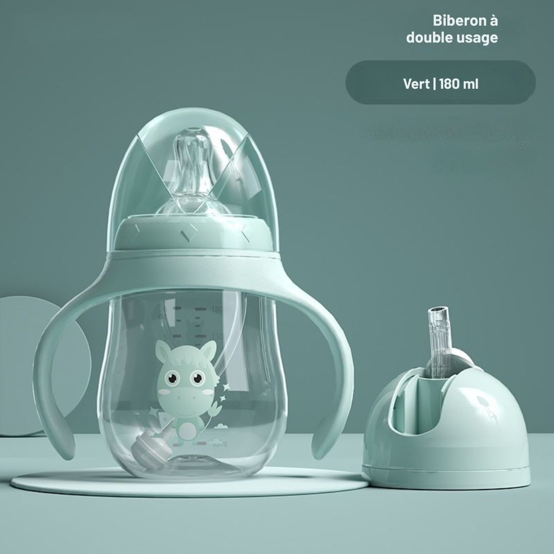 Milk&Grow EasySip™ – Biberon paille anti-fuite pour autonomie