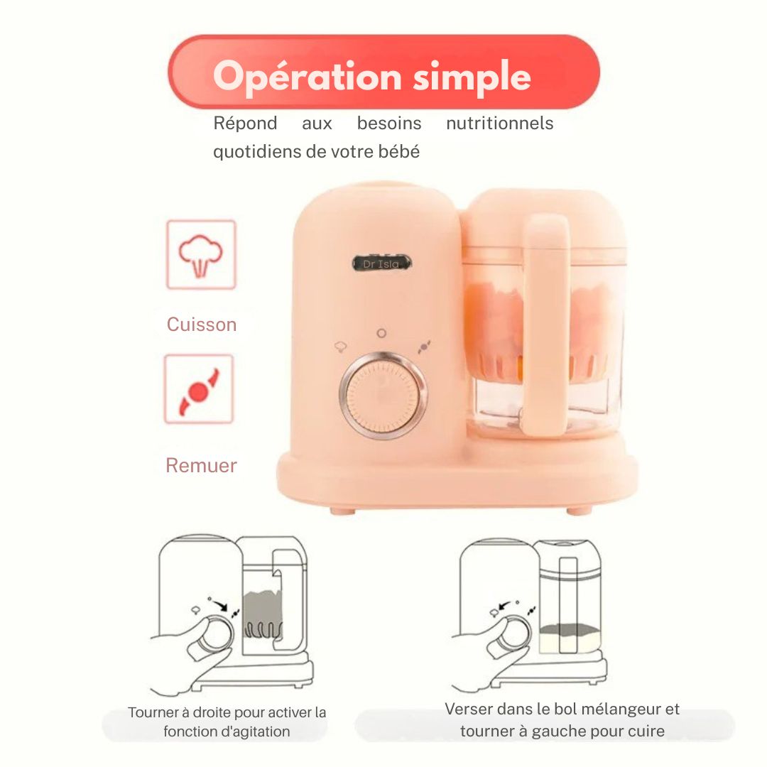 BabyChef DuoSteam™ – Robot cuiseur mixeur bébé 4-en-1