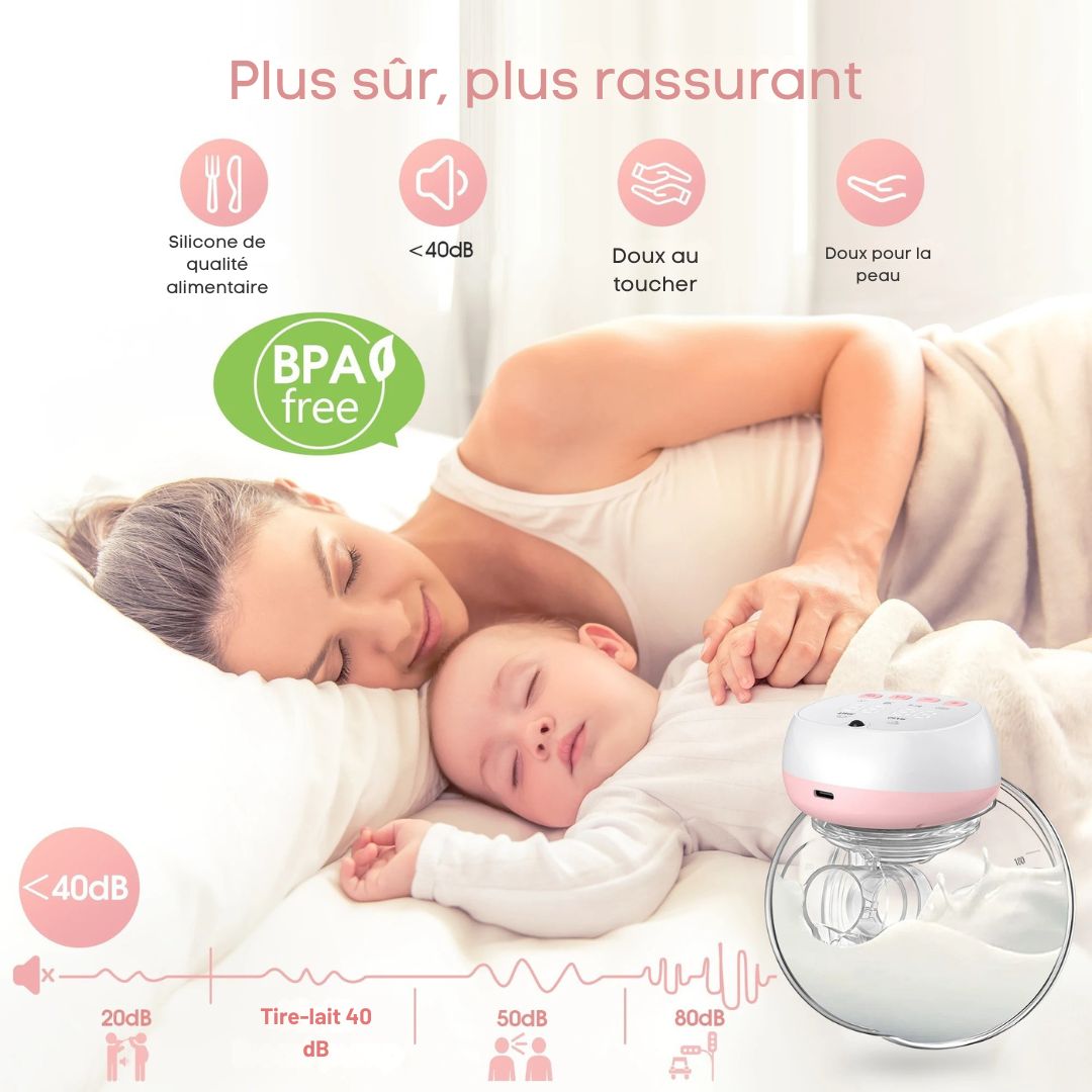 FreeFlow Mamma™ – Tire-lait électrique mains libres, discret et puissant