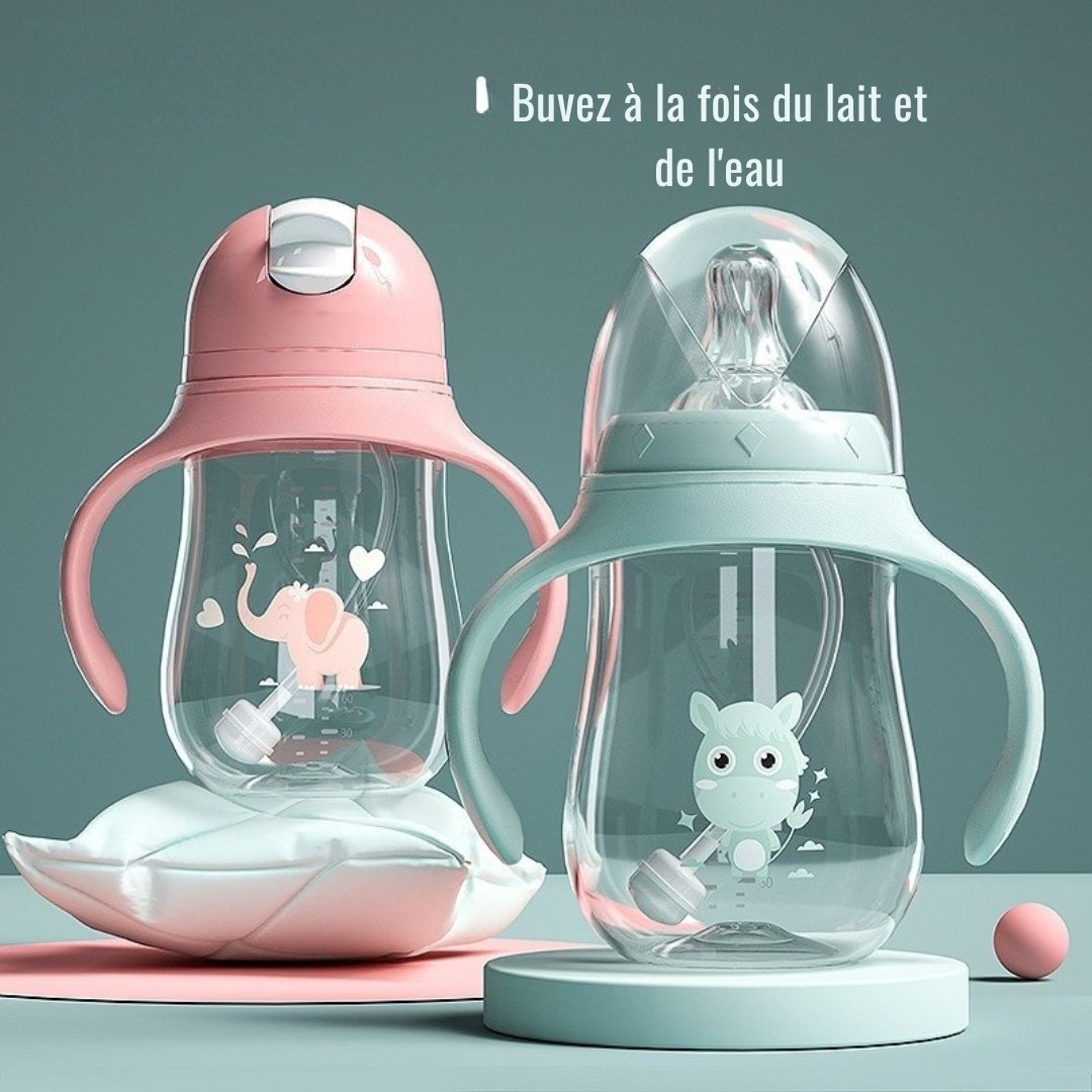 Milk&Grow EasySip™ – Biberon paille anti-fuite pour autonomie