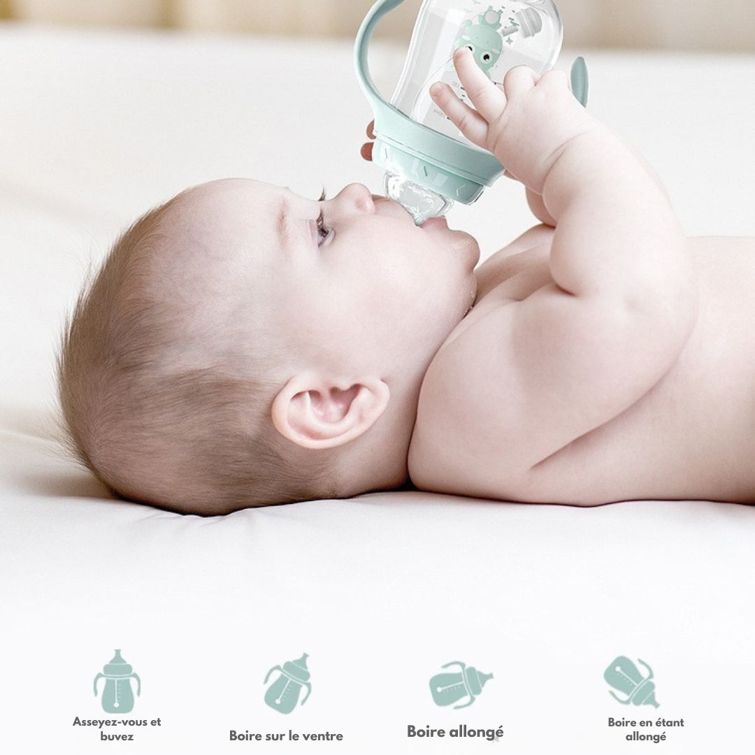 Milk&Grow EasySip™ – Biberon paille anti-fuite pour autonomie