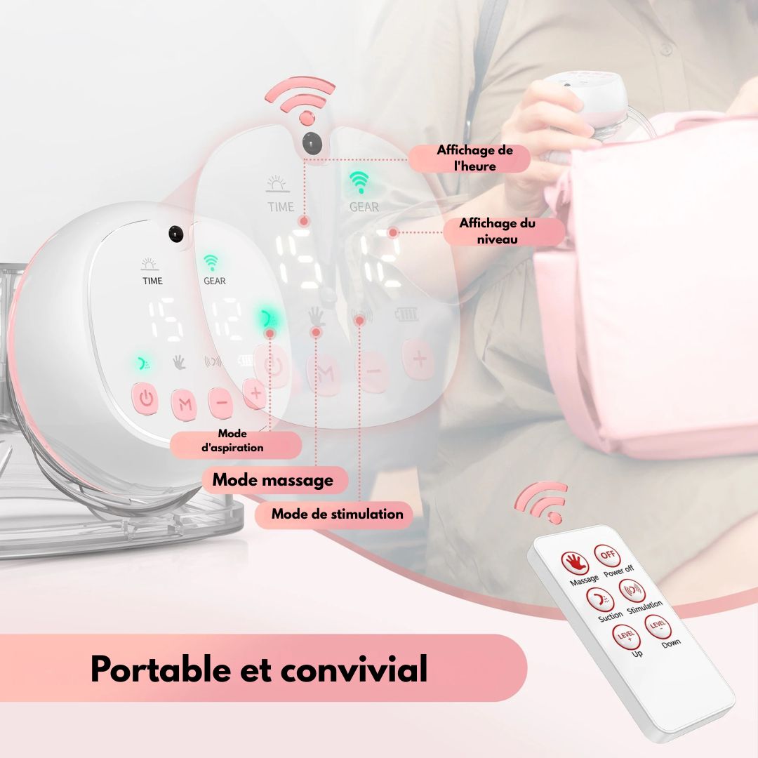 FreeFlow Mamma™ – Tire-lait électrique mains libres, discret et puissant