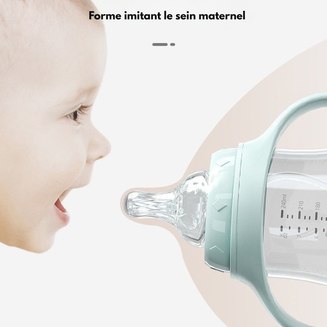 Milk&Grow EasySip™ – Biberon paille anti-fuite pour autonomie