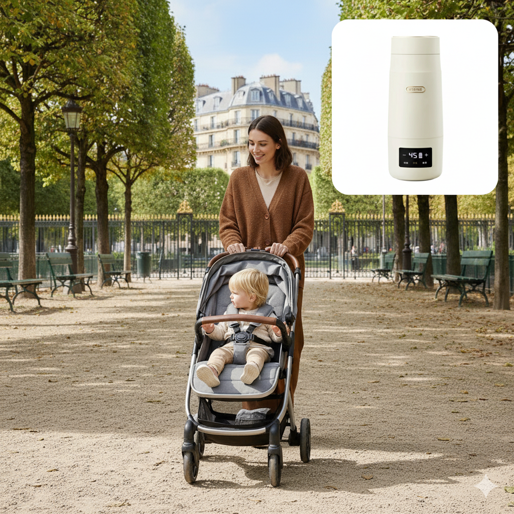 ThermoGo Baby™ – Chauffe-biberon portable précis & compact