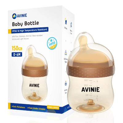 Biberon allaitement mixte résistant aux chutes, fabriqué en PPSU, parfait pour les mamans recherchant un biberon durable.