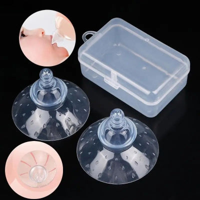 Nourrisson allaité avec un bout de seins en silicone souple, facilitant la succion et réduisant les douleurs mamelonnaires.