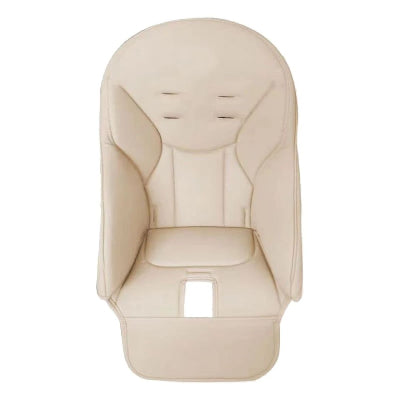 Coussin chaise haute bébé beige élégant et rembourré, housse chaise haute bébé confort lavable et universelle pour repas propres et confortables.