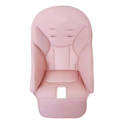 Coussin chaise haute bébé rose rembourré en simili cuir PU, housse de chaise haute pour bébé imperméable et facile à nettoyer, compatible avec harnais 3 ou 5 points.