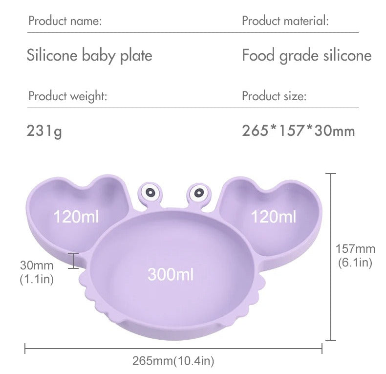CrabFeast 9™ – Set de table bébé ludique et ultra-pratique