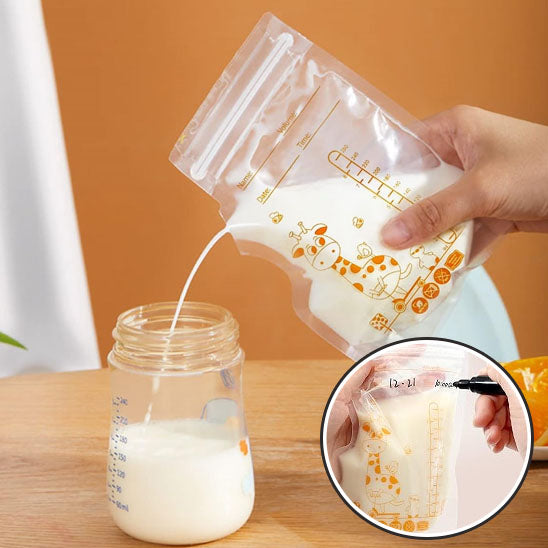 TétéeZen™ – Sachets de conservation du lait maternel pré-stérilisés et anti-fuite