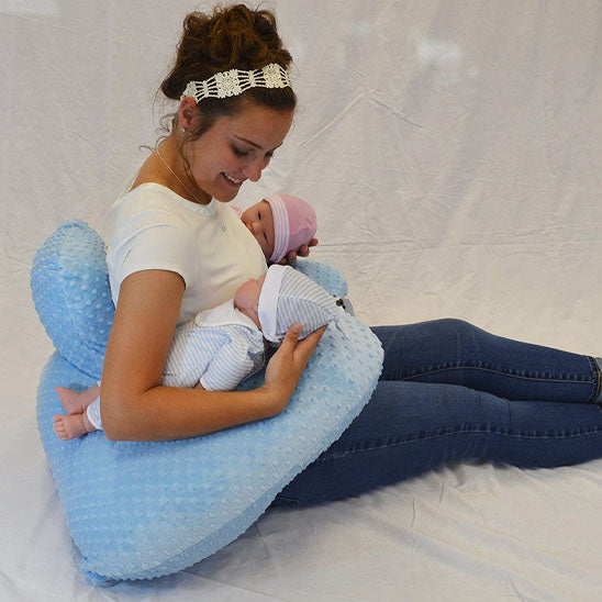Coussin d’allaitement jumeaux 6-en-1 – Confort total pour maman et bébés