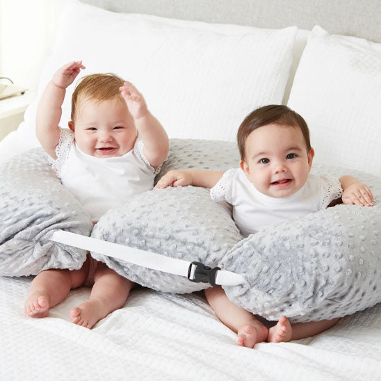 Coussin d’allaitement jumeaux 6-en-1 – Confort total pour maman et bébés