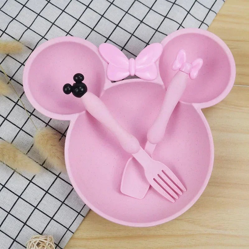 MiniBow™ – Assiette compartiment bébé avec couverts ergonomiques