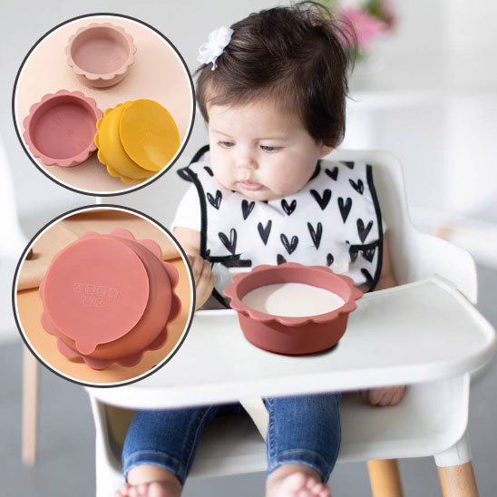 SavannaBowl™ – Bol pour bébé en silicone avec ventouse