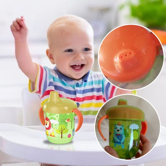 Sip&Smile™ – gobelet bébé anti fuite à bec et poignées