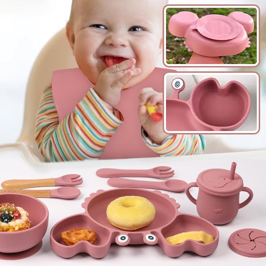 CrabFeast 9™ – Set de table bébé ludique et ultra-pratique