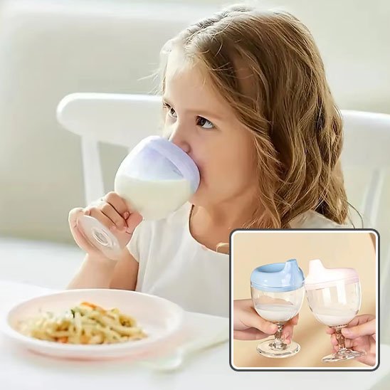 RoyalSip Goblet™ – Le verre apprentissage bébé qui transforme les repas en fête