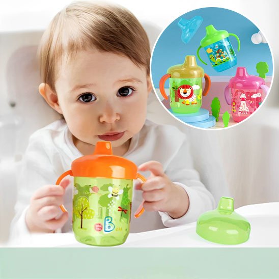 Sip&Smile™ – gobelet bébé anti fuite à bec et poignées