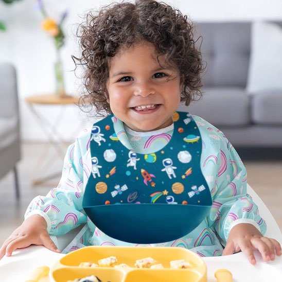 SafariCatch Bib™ – bavoir bébé silicone récupérateur & réglable