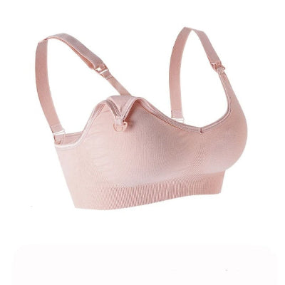 Soutien-gorge allaitement grande taille rose poudré 3XL – confort féminin et tissu respirant