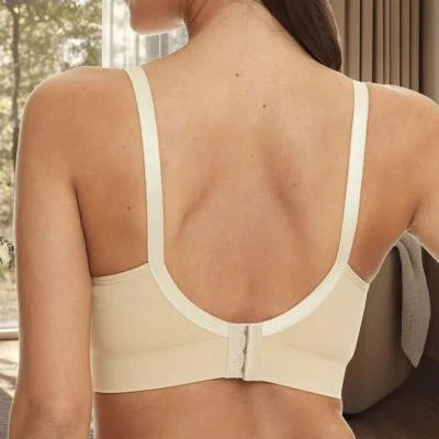 Vue arrière du soutien gorge allaitement, mettant en valeur les bretelles réglables et le design de soutien pour les mamans allaitantes.