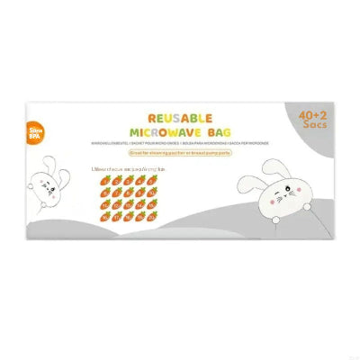 Format économique de stérilisateur biberon micro-ondes avec 40 sachets réutilisables, idéal pour les familles nombreuses.