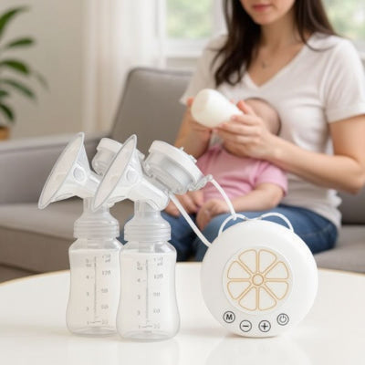 Utilisation du tire lait électrique nomade LactéaFlex™ dans un salon