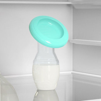 Tire-lait avec couvercle vert pour une conservation optimale du lait maternel