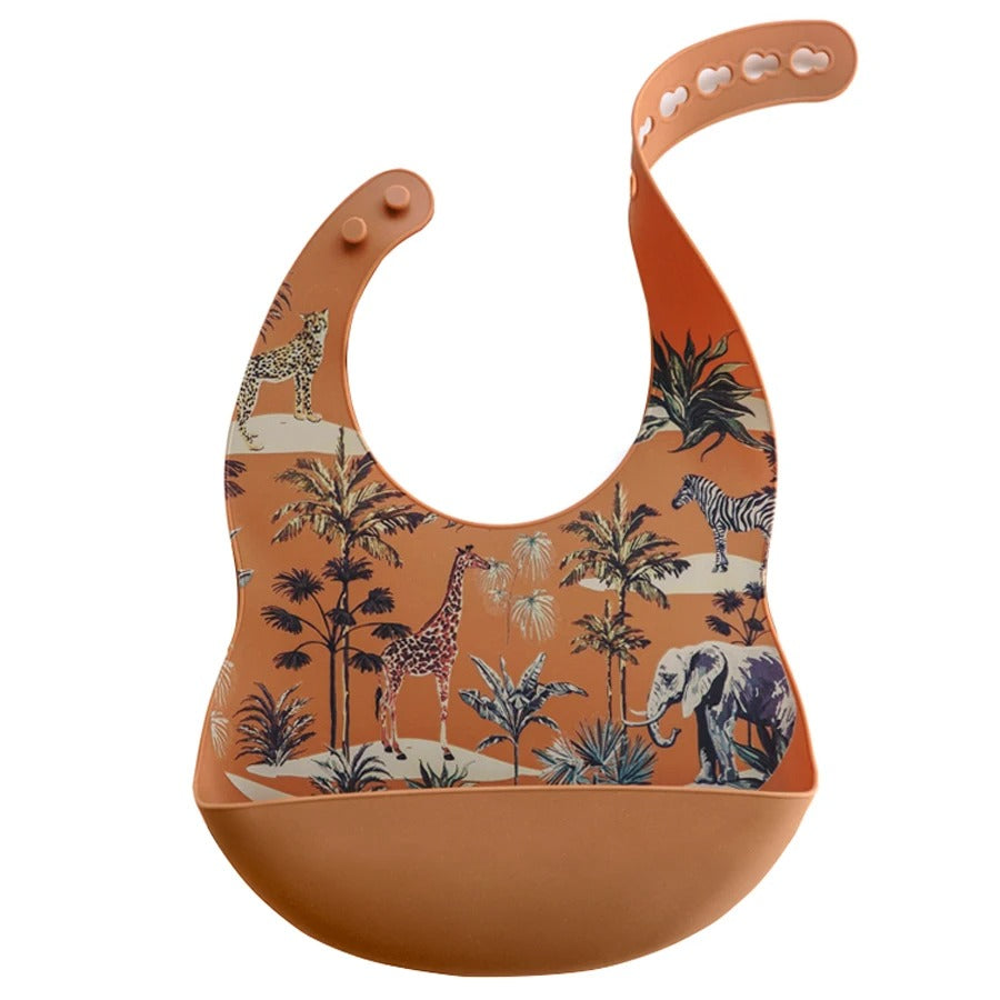 SafariCatch Bib™ – bavoir bébé silicone récupérateur & réglable