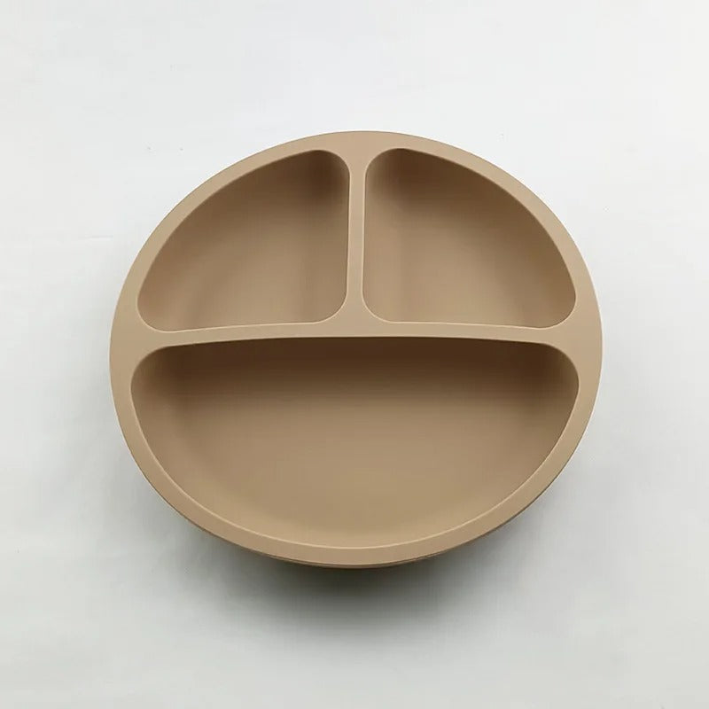 TriMeal™ – Assiette enfant compartiment en silicone avec ventouse