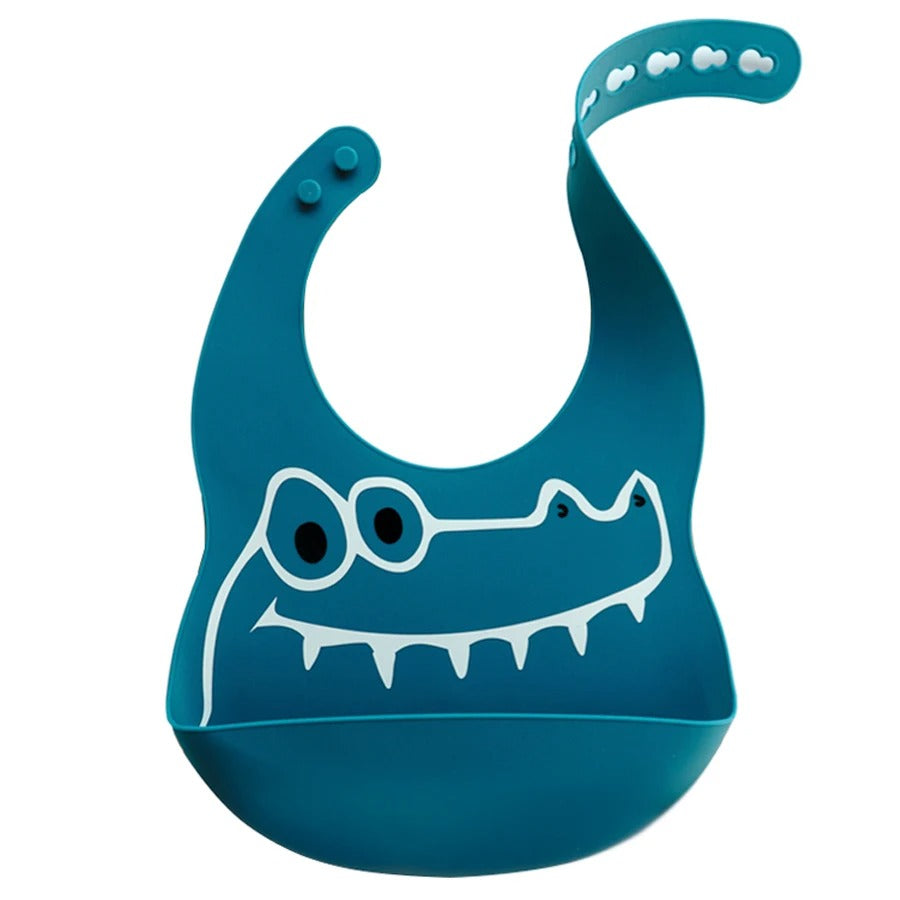 SafariCatch Bib™ – bavoir bébé silicone récupérateur & réglable