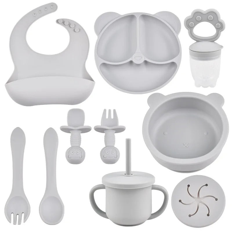 BabyMealKit™ – Coffret repas bébé silicone complet et évolutif