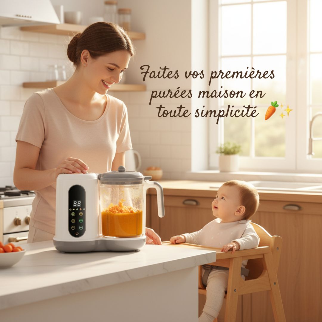NutriBaby ProSteam™ – Robot cuiseur 4-en-1 compact et intuitif