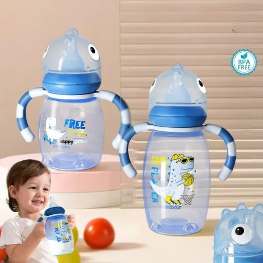 DinoGripFlow™ – Biberon anti-colique à poignées, 150/270 ml - vue principale | Premiers Pas Sereins