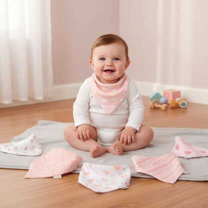 DoudouBand™ – Bavoirs bandana bébé ultra-doux (lot de 5)