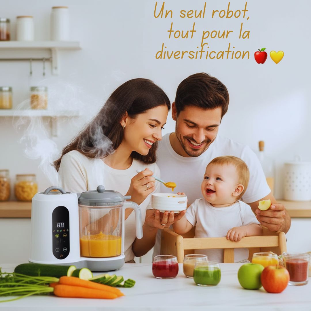NutriBaby ProSteam™ – Robot cuiseur 4-en-1 compact et intuitif