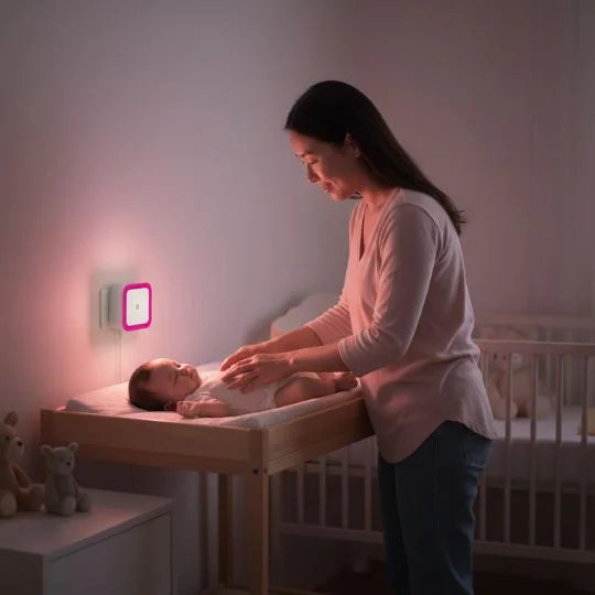 LumaNid™ Veilleuse Murale Bébé – Lumière douce & automatique - coloris disponibles | Premiers Pas Sereins