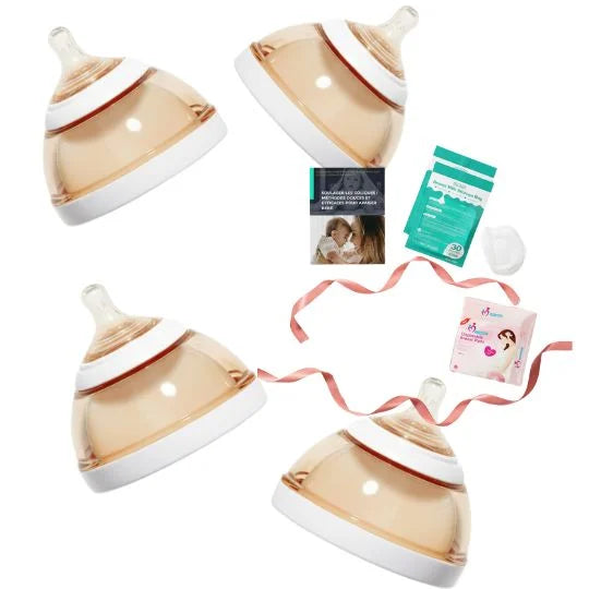 Biberon en forme de sein - présentation des coloris disponibles