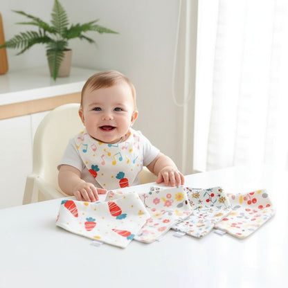 DoudouBand™ – Bavoirs bandana bébé ultra-doux (lot de 5)