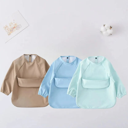 MangePropre™ – Bavoir bébé avec manche imperméable - vue 15 | Premiers Pas Sereins