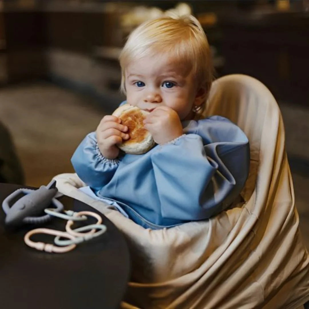 MangePropre™ – Bavoir bébé avec manche imperméable - vue 18 | Premiers Pas Sereins