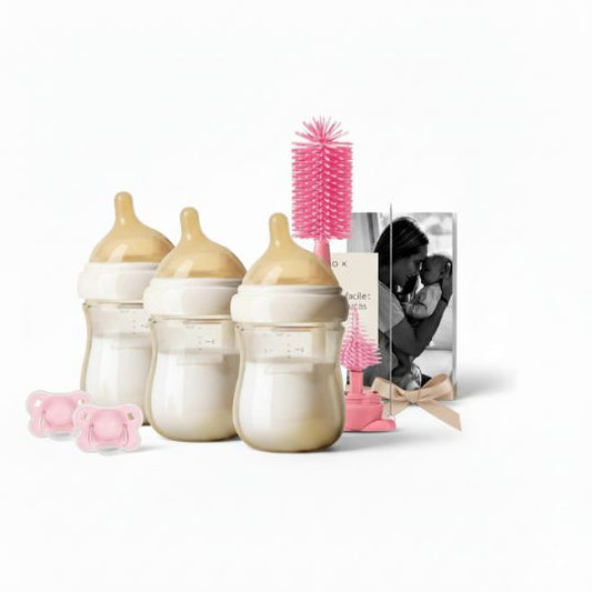 🍼 Biberon Allaitement Mixte - MixZen™ | Verre Premium, Tétine Physiologique & Système Anti-Colique