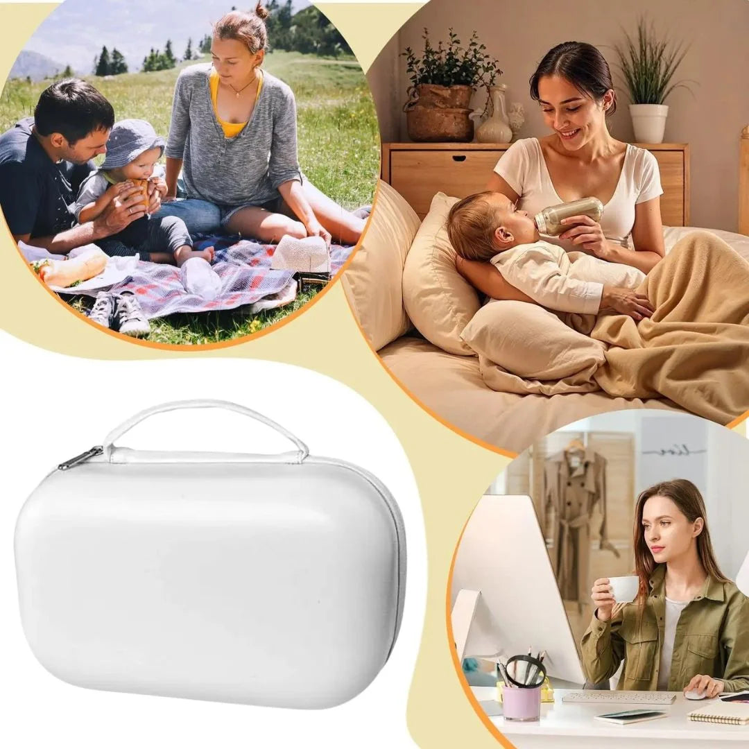 CarryLait™ – Sac de transport pour tire-lait rigide et élégant - mise en situation | Premiers Pas Sereins