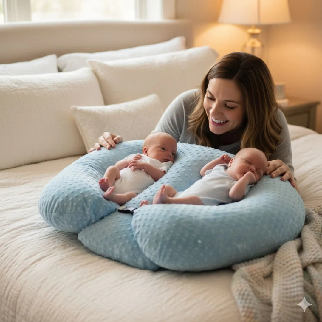 Coussin d’allaitement jumeaux 6-en-1 – Confort total pour mama… - vue principale | Premiers Pas Sereins